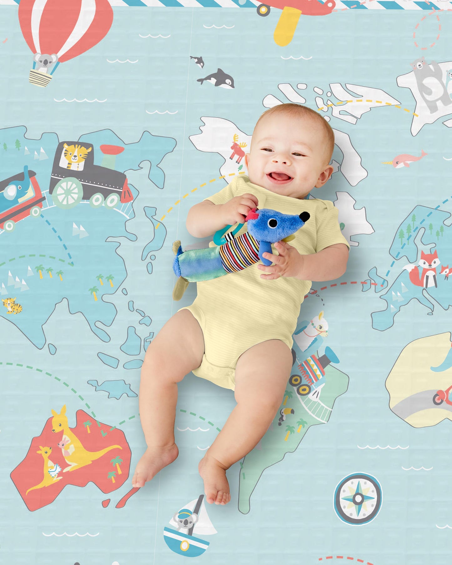 Doubleplay Reversible Playmat Little Traveler