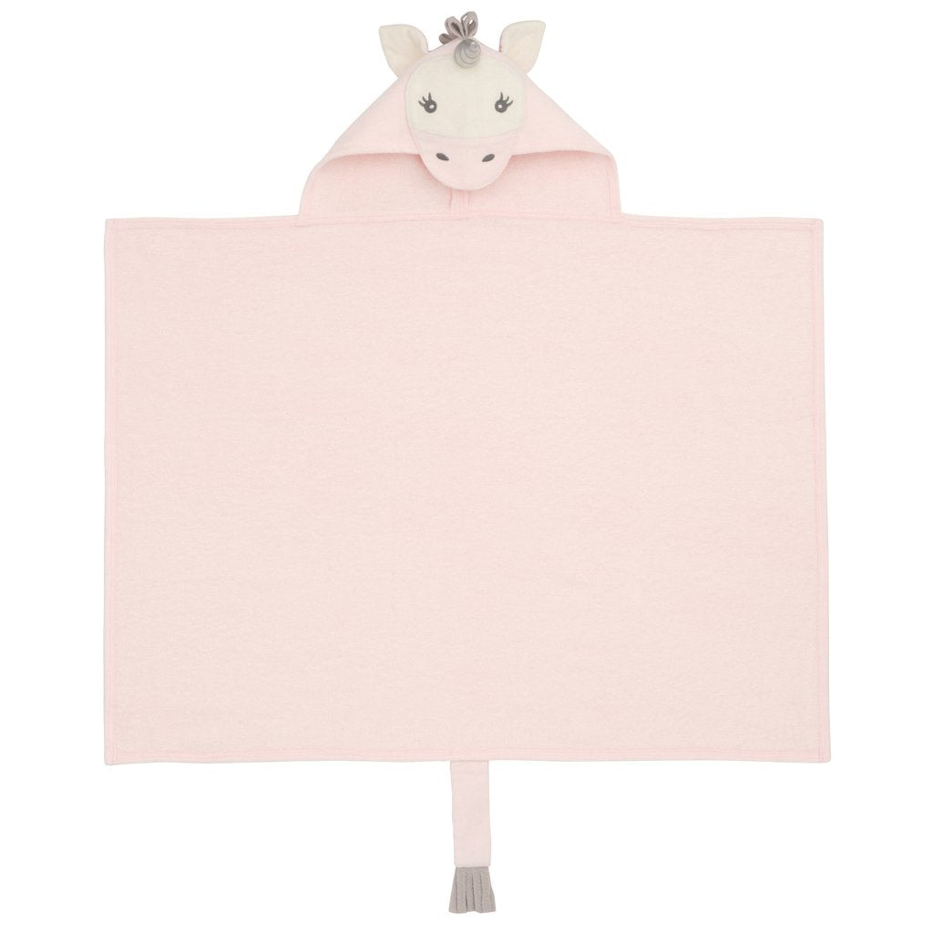 Pink Unicorn Hooded Baby Bath Wrap