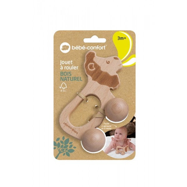 Wooden Lion Rolling Rattle