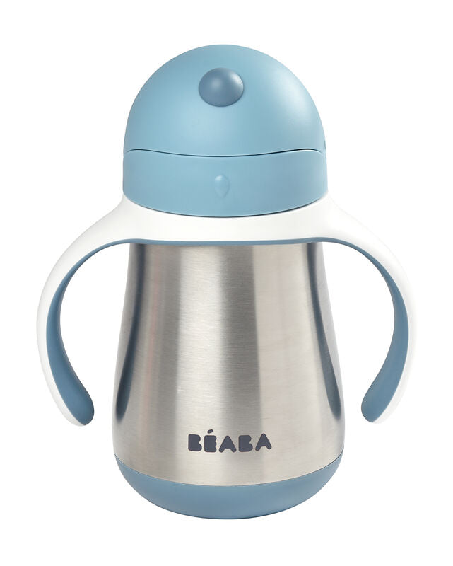 Stainless Steel Straw Cup - Blue