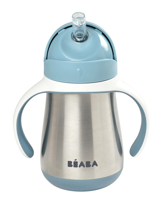 Stainless Steel Straw Cup - Blue