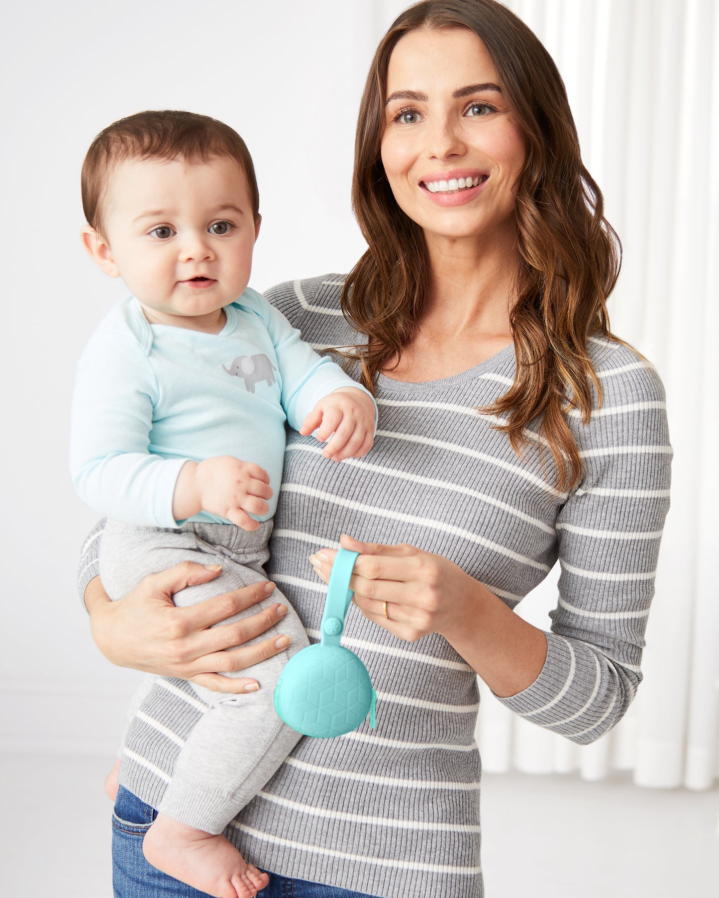 Grab & Go Silicone Pacifier Holder - Teal