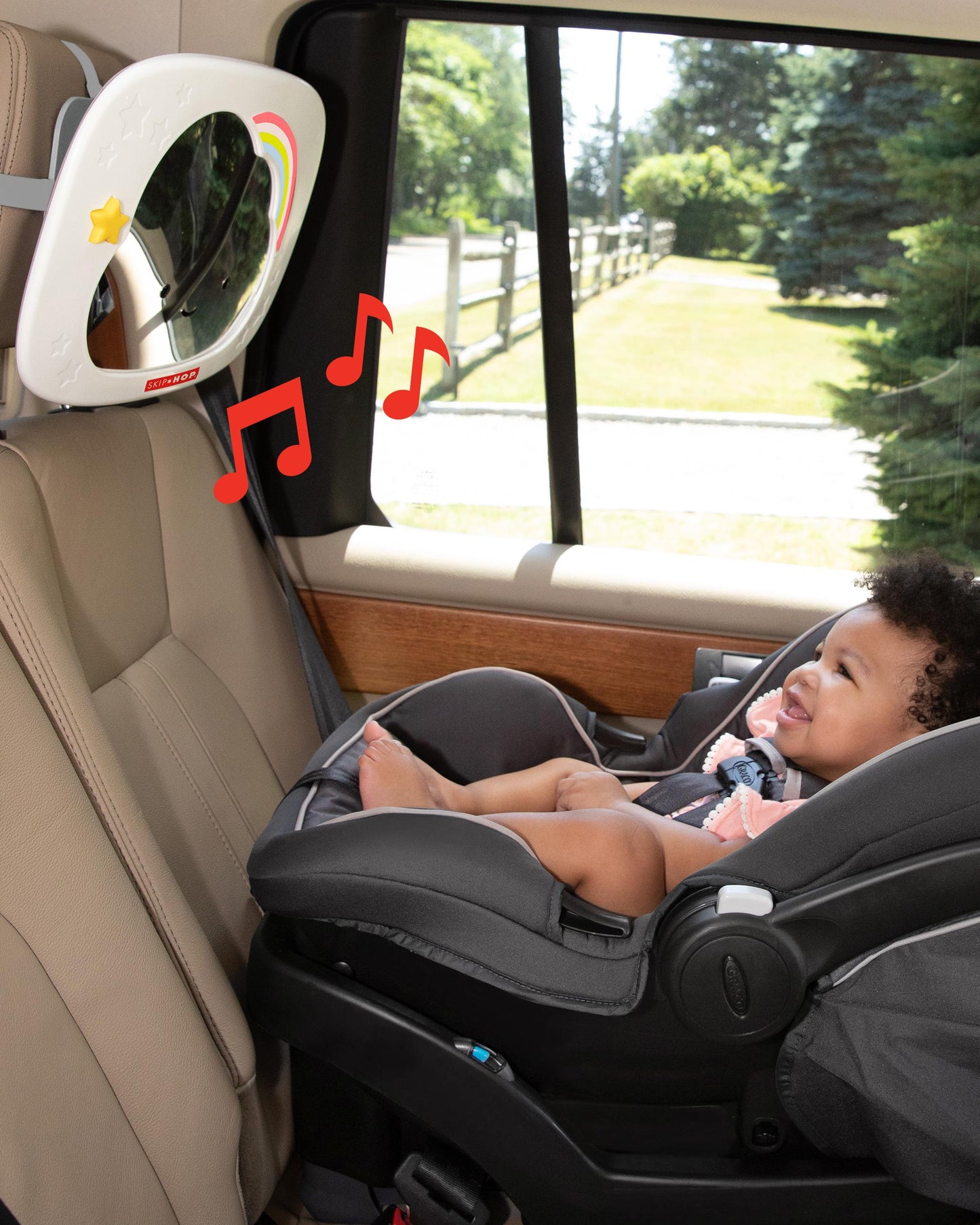 Silver Lining Cloud Entertainment Car Mirror