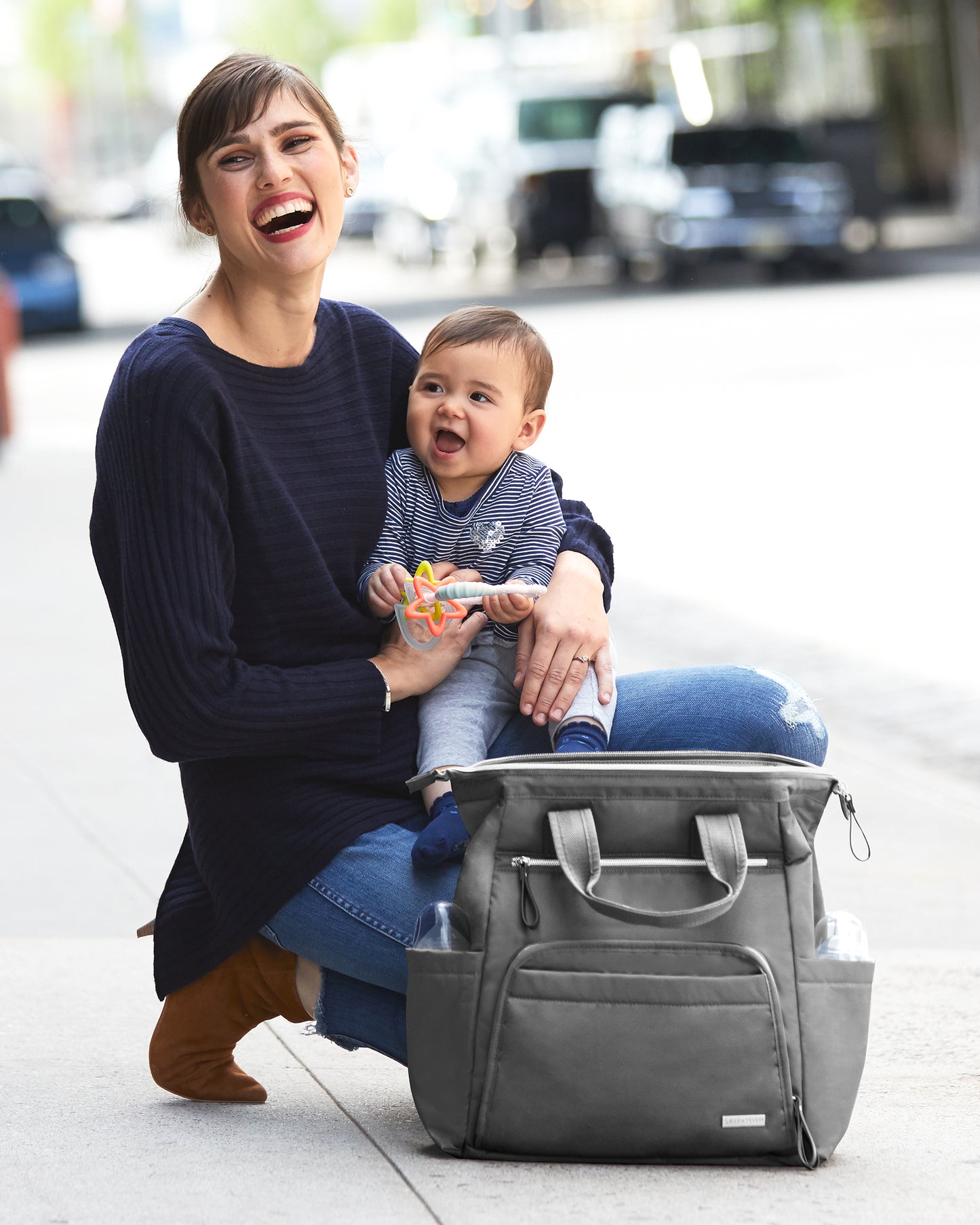 Mainframe Wide Open Diaper Backpack - Charcoal