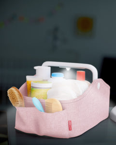 Nursery Style Light-Up Diaper Caddy - Pink