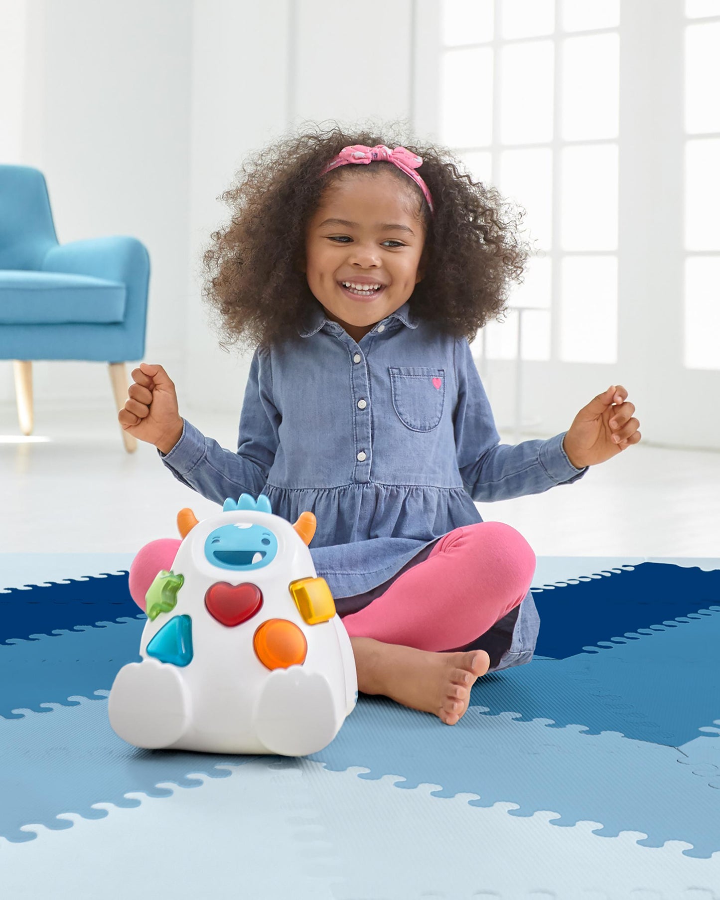 Playspot Geo Foam Floor Tiles - Blue Ombre