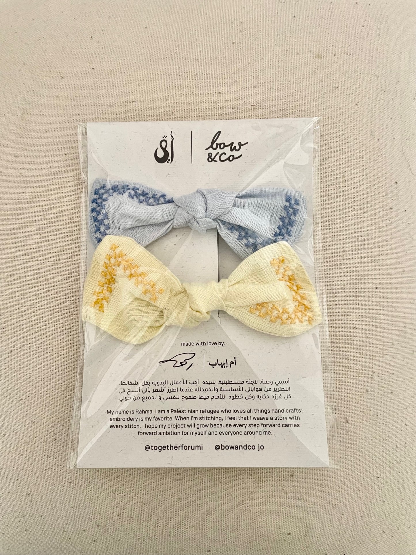Bow - Blue & Yellow