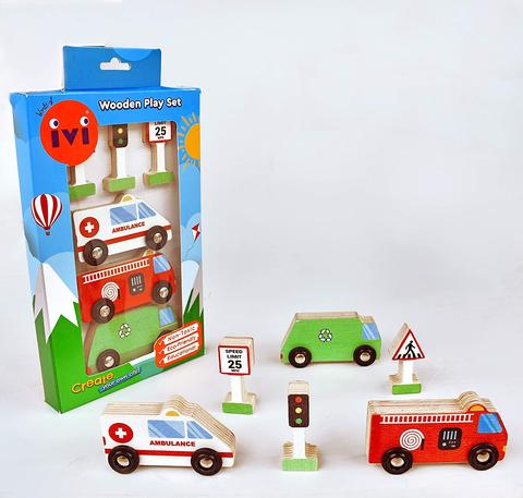 Wooden Rescue Playset