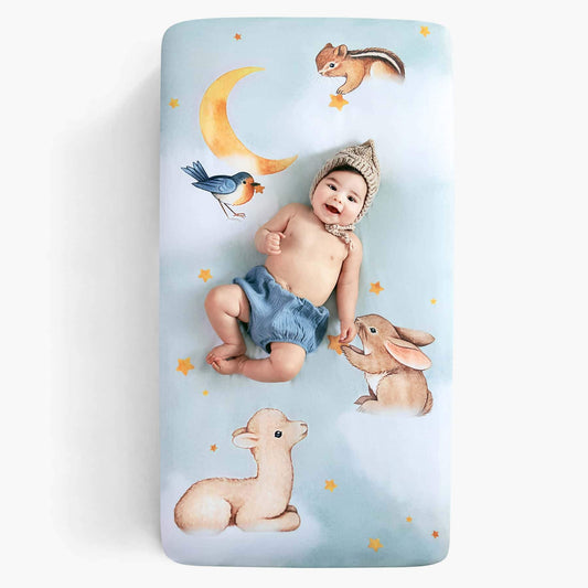 Goodnight Wonderland - Crib Fitted Sheet
