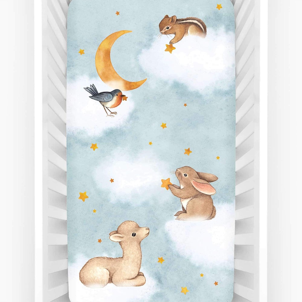 Goodnight Wonderland - Crib Fitted Sheet