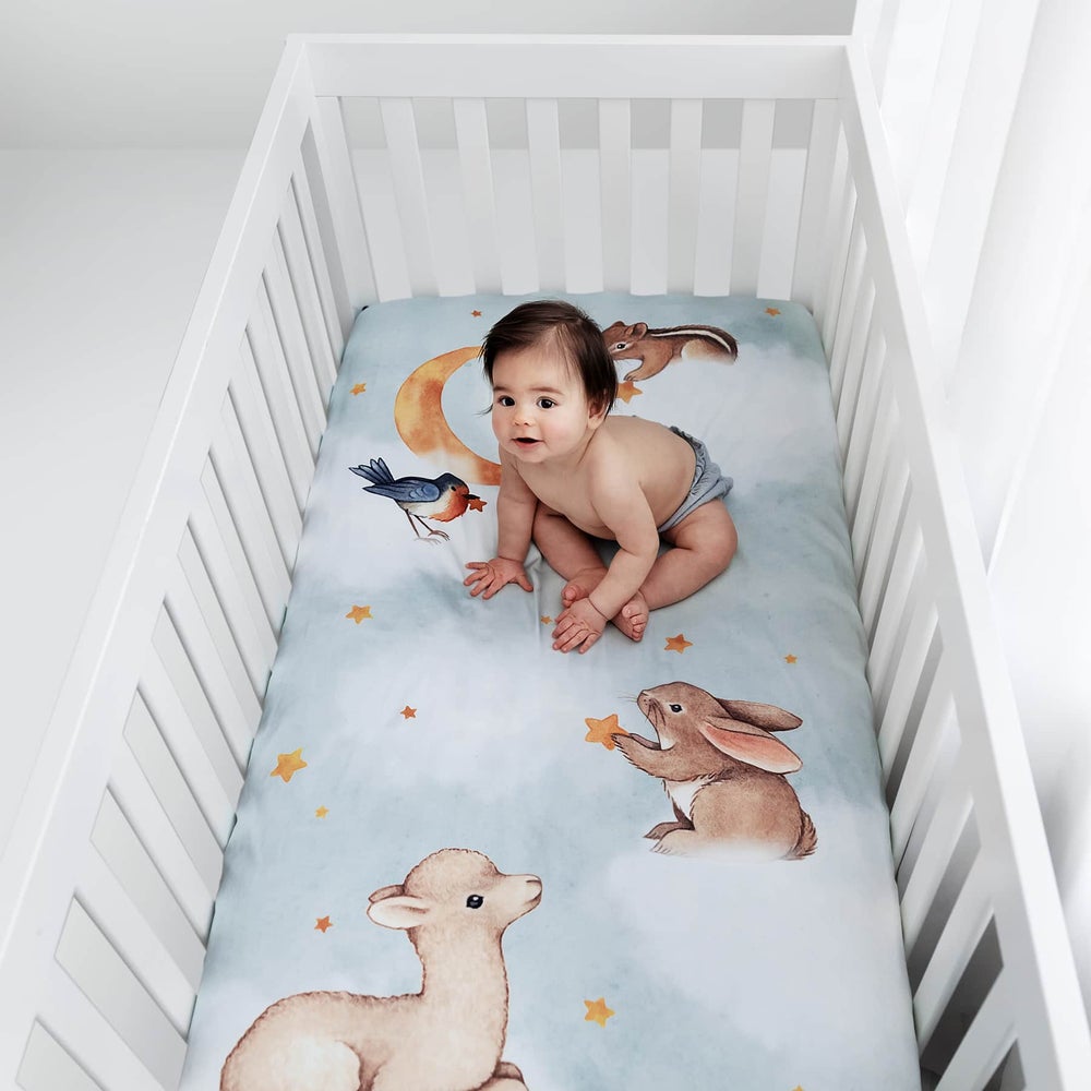 Goodnight Wonderland - Crib Fitted Sheet