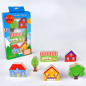 Wooden At the Shops Playset