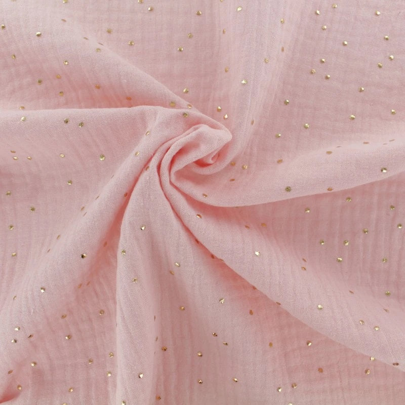 Canopy Pink with Gold Dots
