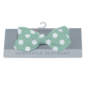 Jade Polka Dot Newcastle Headband