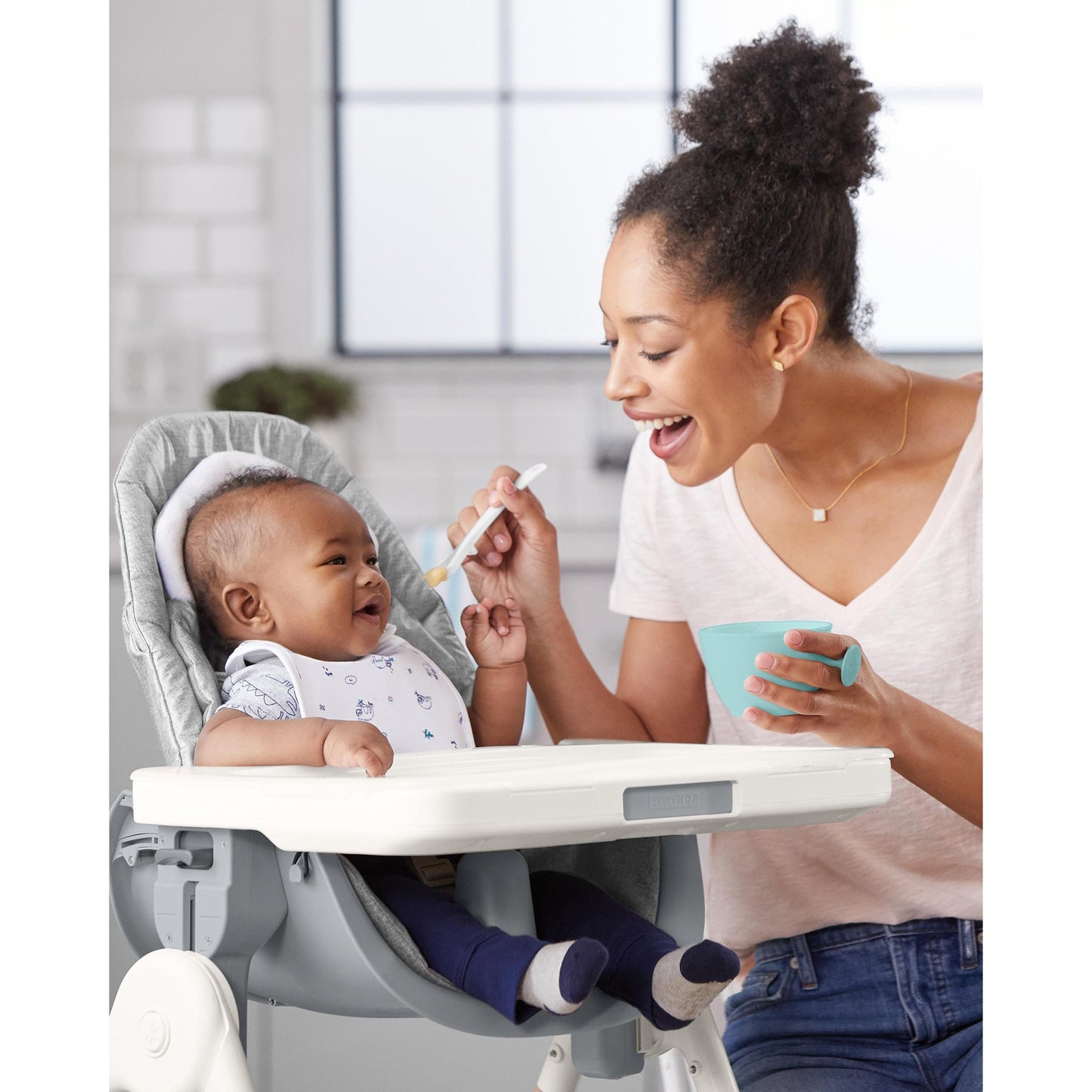 Easy-Grab Bowls-Grey/Soft Teal