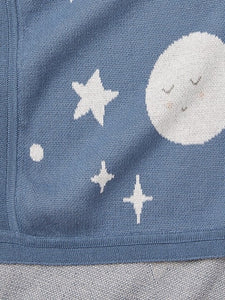 Slate Celestial Knit Baby Blanket
