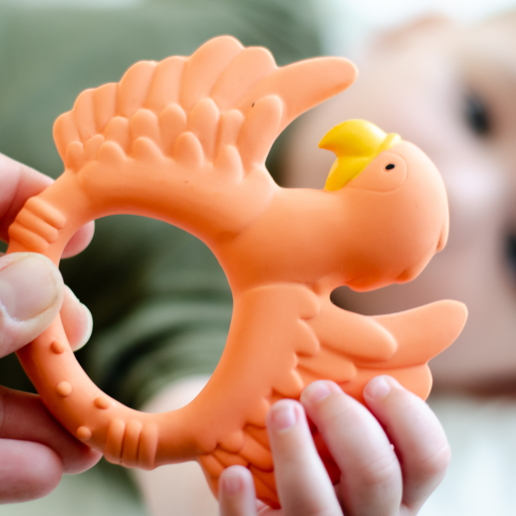 Teether Parrot Orange