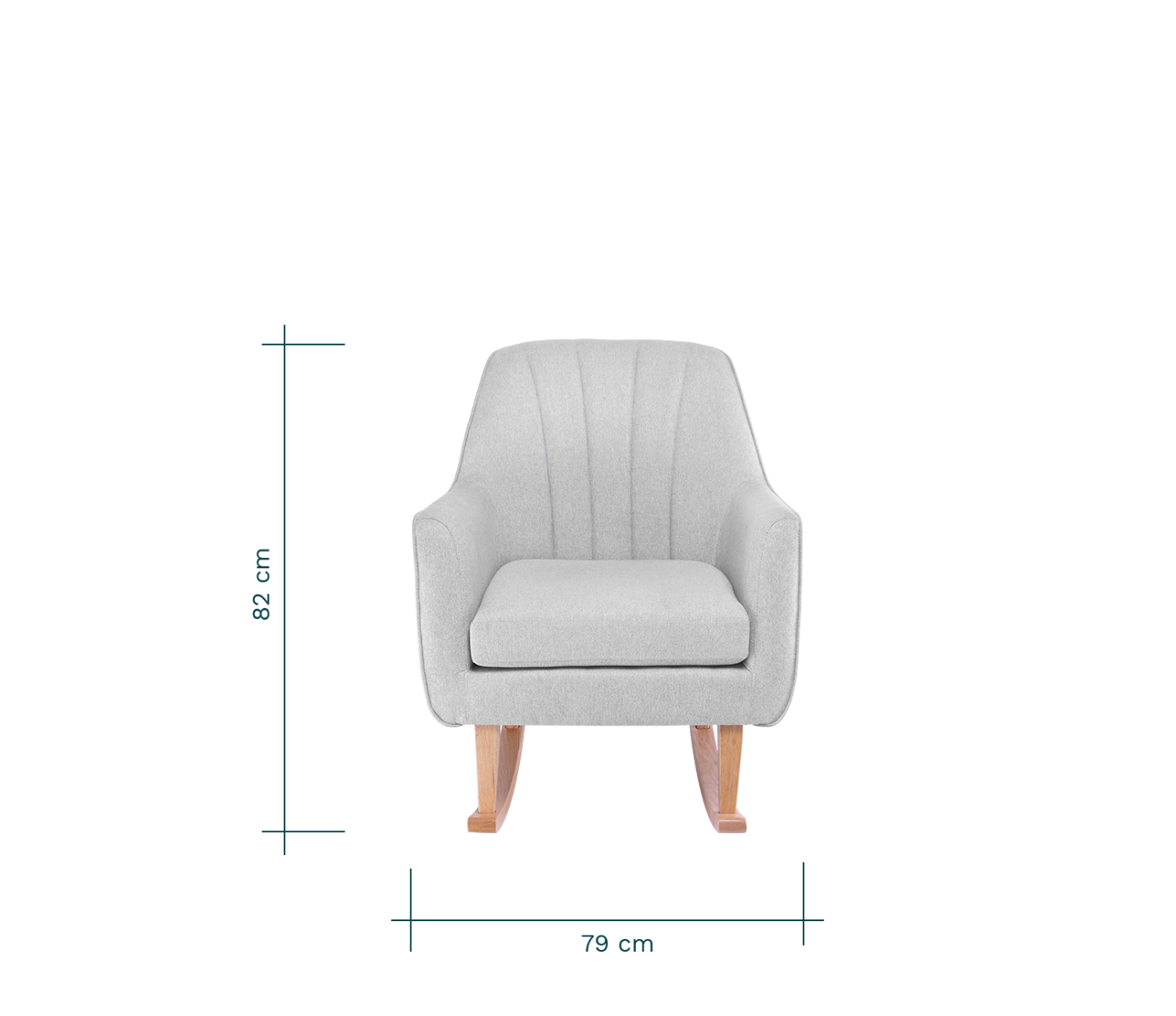 Noah Rocking Chair - Pebble (Grey)