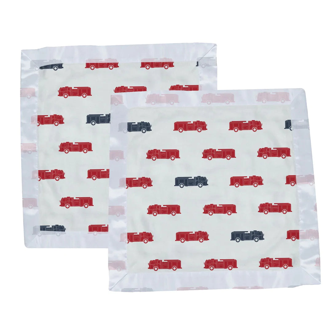 Blue and Red Fire Trucks Blankie