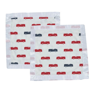 Blue and Red Fire Trucks Blankie