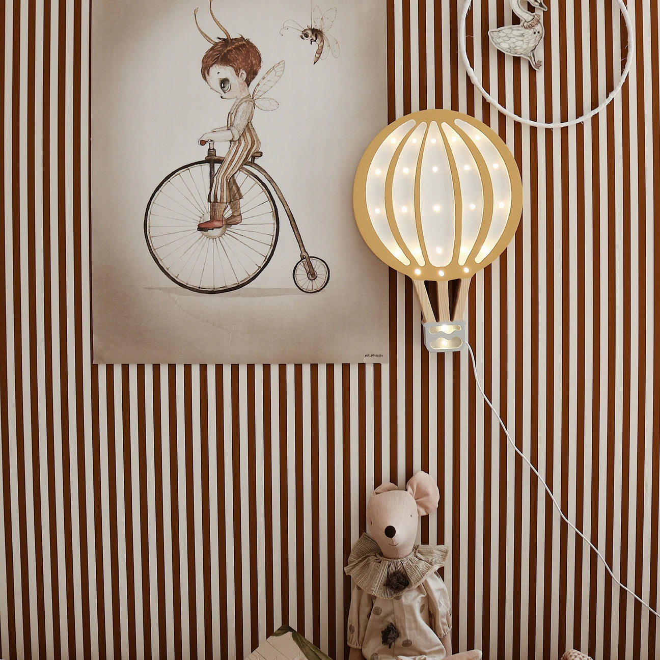 Little Lights Hot Air Balloon Lamp - Mustard