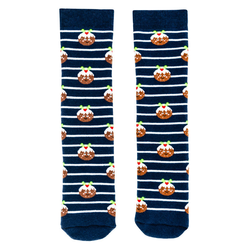Christmas Pudding Mini Welly Socks