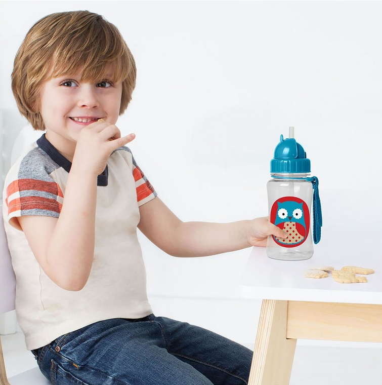 Zoo Straw Bottle Owl