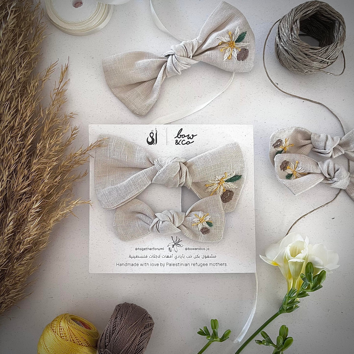 Mom & Mini Bows - Beige