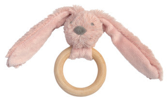 Old Pink Rabbit Richie Wooden Teething Ring