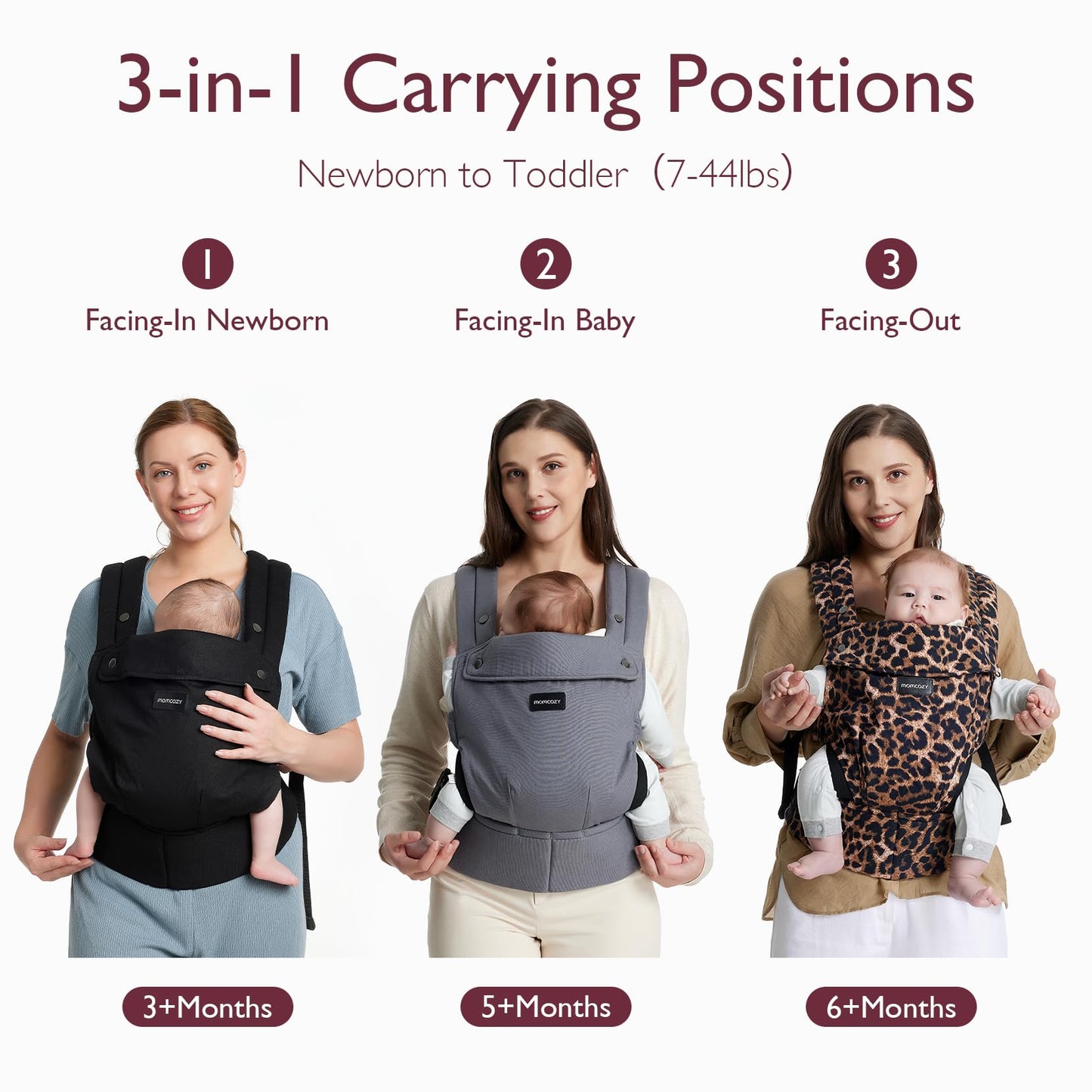 3-in-1 Baby Carrier - Black