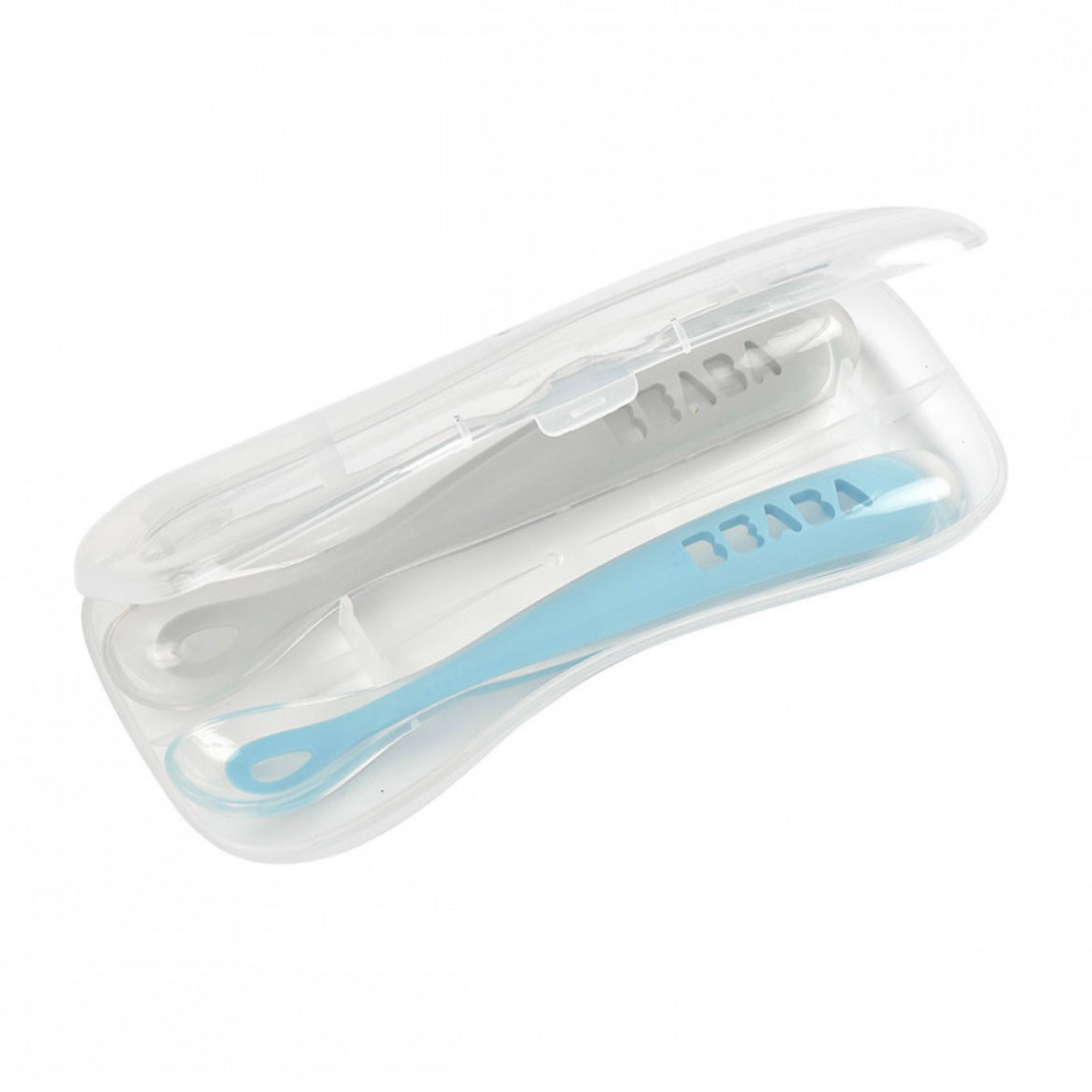 Silicone Spoon 1st Age 2pcs Set - Windy Blue