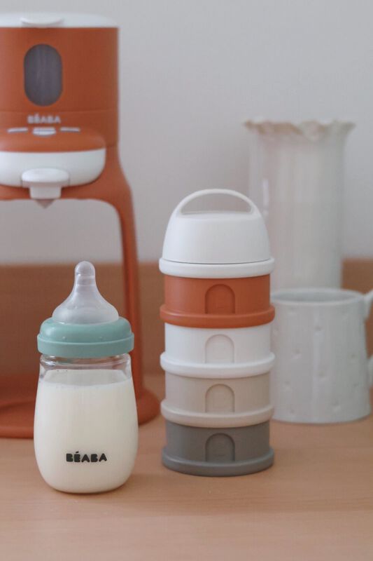 Formula Milk Container - Cotton/Terracotta