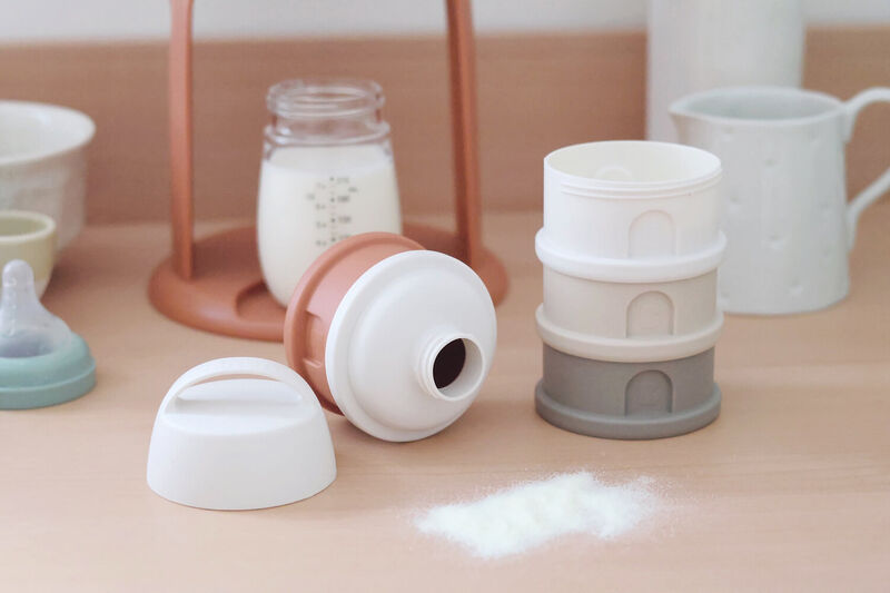 Formula Milk Container - Cotton/Terracotta