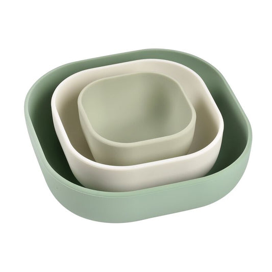 Silicone 3 Piece Nesting Bowl Set - Sage