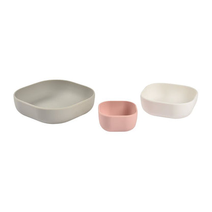 Silicone 3 Piece Nesting Bowl Set - Rose