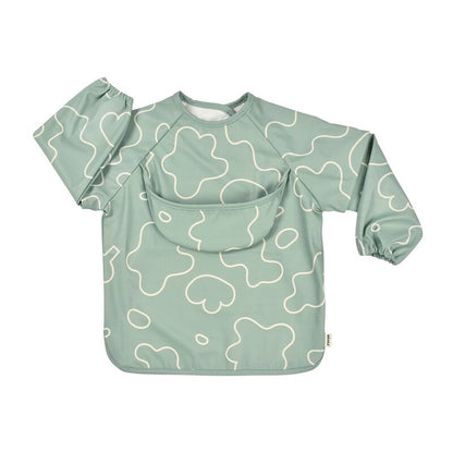 2 in 1 Bib with removable Sleeves - Sage