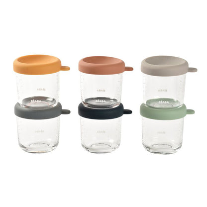 Set of 6 Glass Portion Jars - 250ML