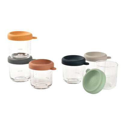 Set of 6 Glass Portion Jars - 250ML