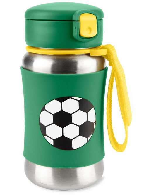 Spark Style Stainless Steel Straw Bottle - Soccer