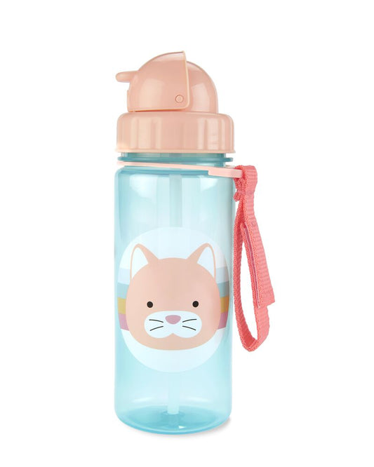 Zoo Straw Bottle - Cat
