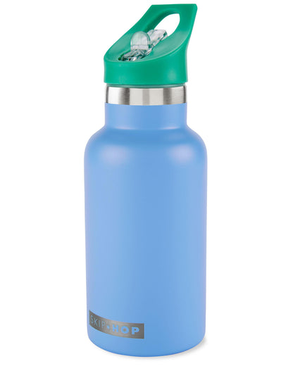 Stainless Steel Canteen Bottle With Stickers - Blue