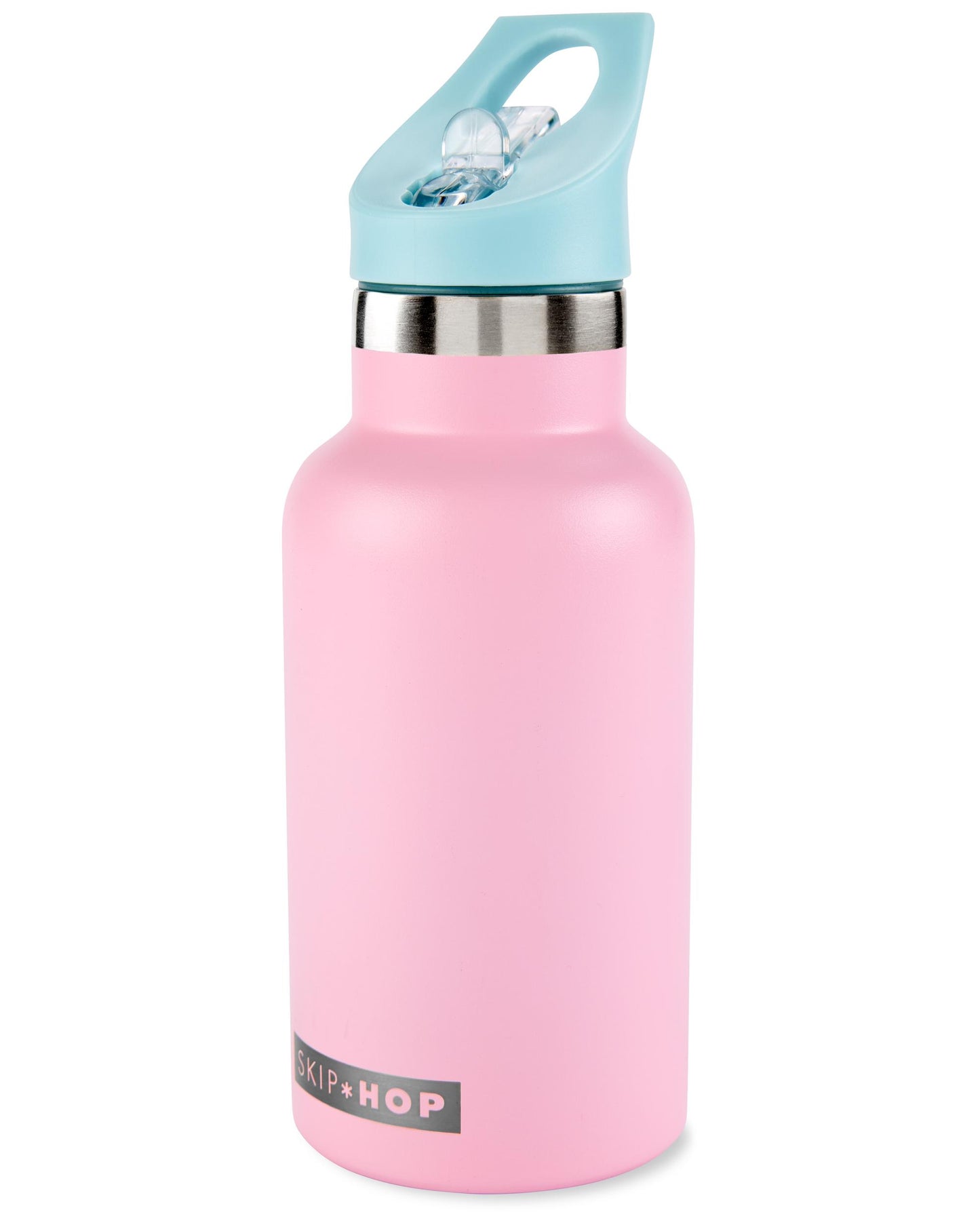 Stainless Steel Canteen Bottle With Stickers - Pink