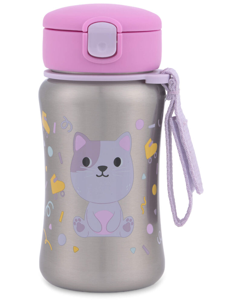Besties Squad Stainless Steel Straw Bottle - Cat