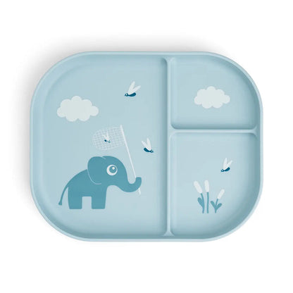 Foodie compartment plate - Elphee - Blue