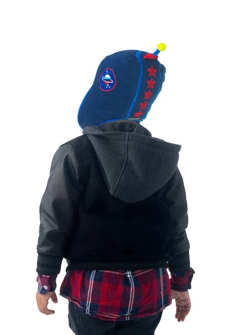 Kids & Baby Reversible Sherpa Hat - Dinosaur & Astronaut (6m-2y)