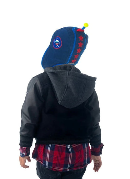 Kids & Baby Reversible Sherpa Hat - Dinosaur & Astronaut (6m-2y)