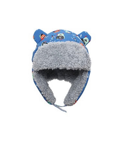 Kids & Baby Water Repellent Trapper Hat - Monsters (6m-2y)