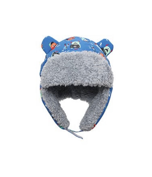 Kids & Baby Water Repellent Trapper Hat - Monsters (6m-2y)