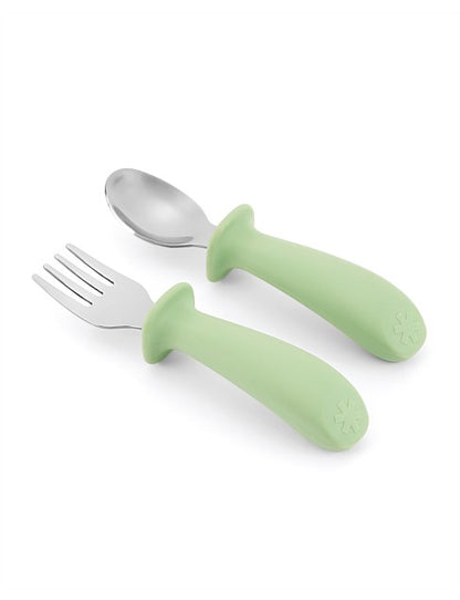 Besties Squad Fork & Spoon Set - Green