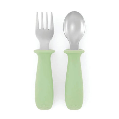 Besties Squad Fork & Spoon Set - Green